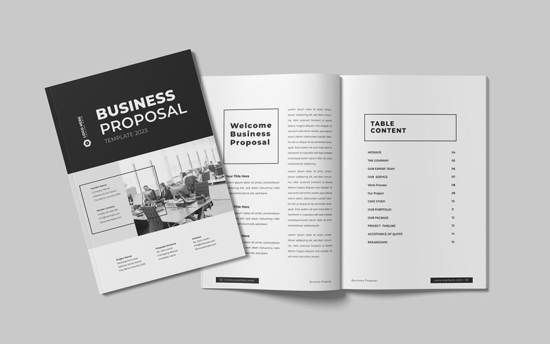 Professional Business Proposal Template Magazine Template