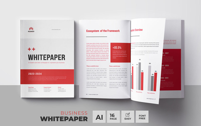 Whitepaper Template Design Magazine Template