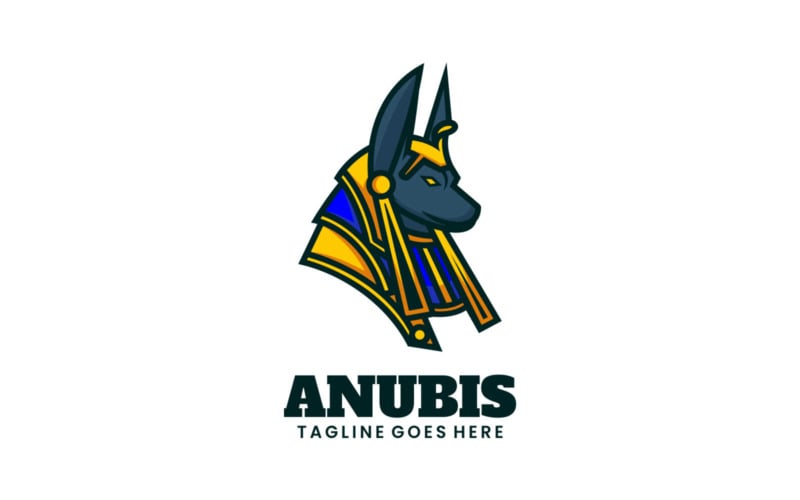 Anubis Simple Mascot Logo Design Logo Template