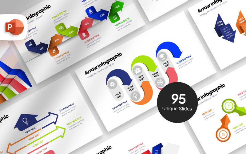Arrow Infographic Presentation Template PowerPoint Template