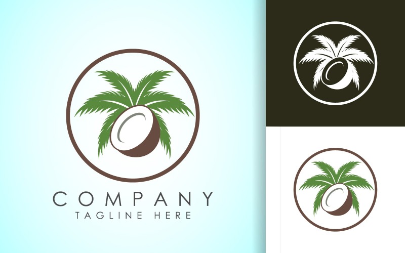 Coconut Logo Coconut drink beverage2 Logo Template