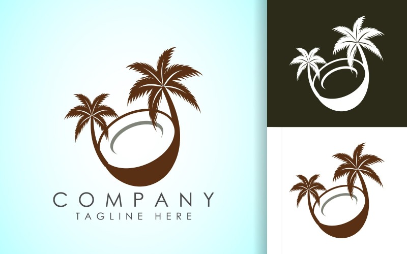 Coconut Logo Coconut drink beverage5 Logo Template
