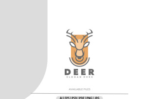 Deer animal mascot Logo simple