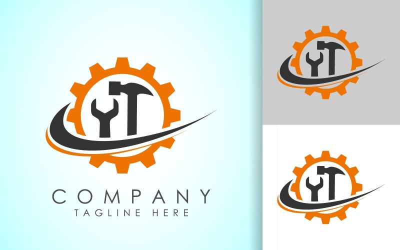 Industrial logo design concept7 Logo Template