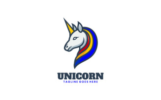 Unicorn Mascot Cartoon Logo Design