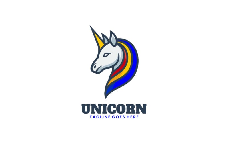 Unicorn Mascot Cartoon Logo Design Logo Template