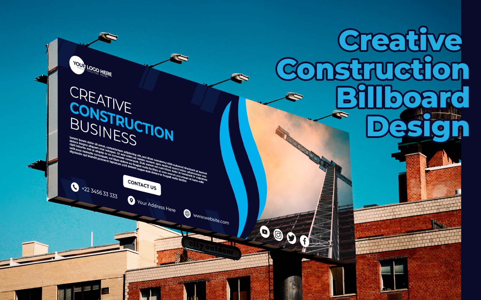 Template #330741 Creative Construction Webdesign Template - Logo template Preview