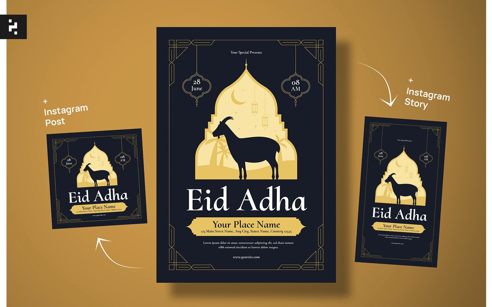Kit Graphique #330766 Eid Adha Divers Modles Web - Logo template Preview