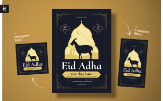 Elegant Eid Adha Flyer Template