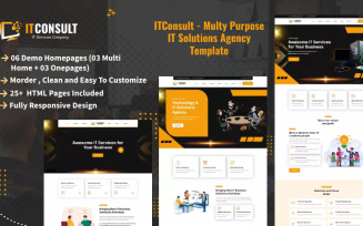 ITConsult - Multipurpose IT Solution Agency HTML Template