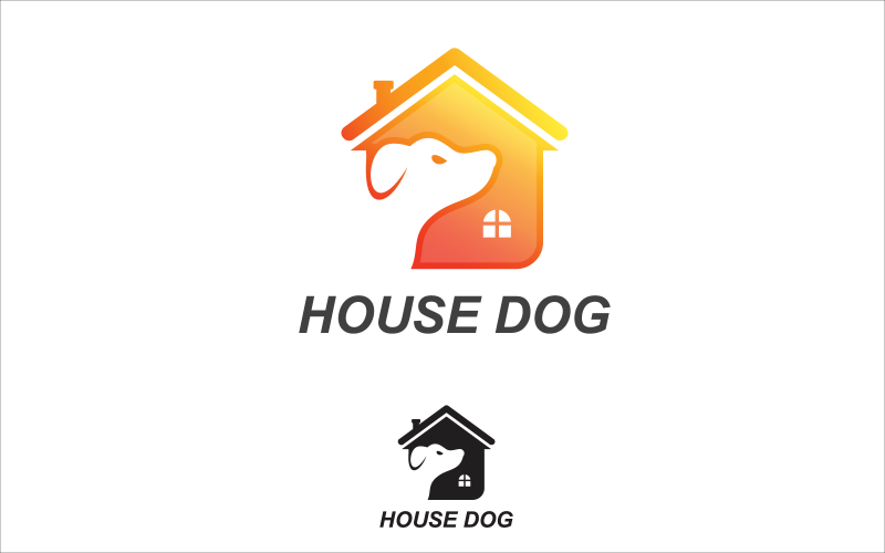 Logo House Dog Minimalist Modern Logo Template
