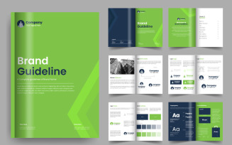 Brand guideline layout design and brand manual brochure template