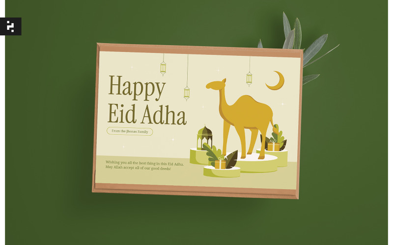 Creative Eid Al-Adha Greeting Card Corporate Identity