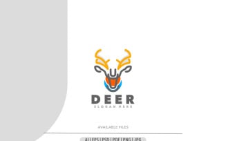 Deer Line Art simple logo