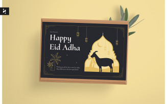 Elegant Eid Adha Greeting Card