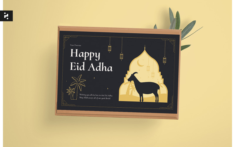 Elegant Eid Adha Greeting Card Corporate Identity