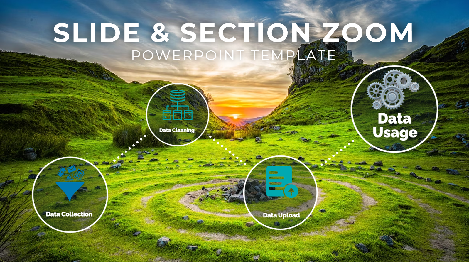 Power point Templates section and slide zoom animation