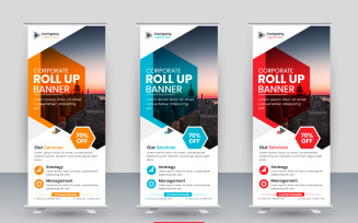 Business professional roll up banner bundle roll up display standee for presentation purpose