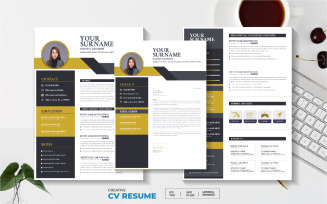 Creative CV/Resume Template design with Cover Letter