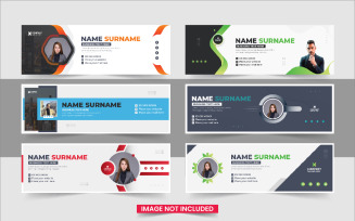 Email Signature Template Simple Design and Vector Template Design
