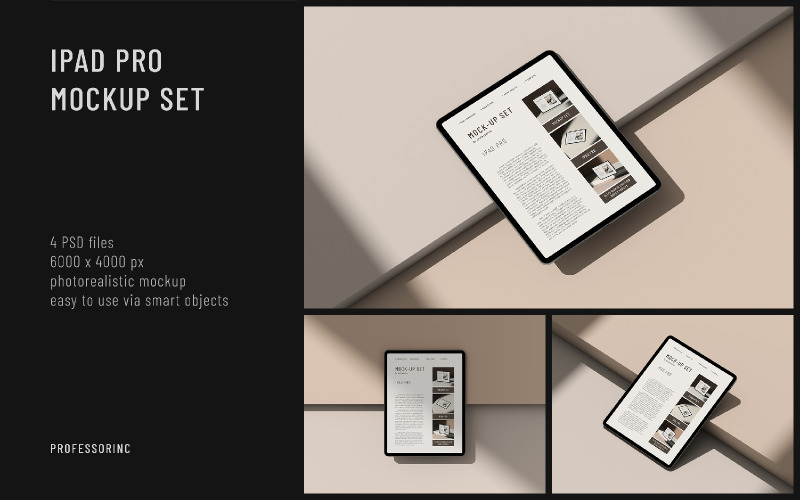 iPad Pro Screen Mockup - Set 2 Product Mockup