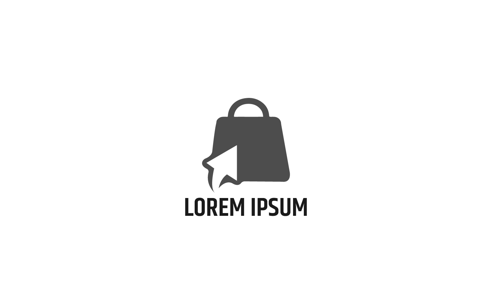 Logo d'achat en ligne unique et créatif