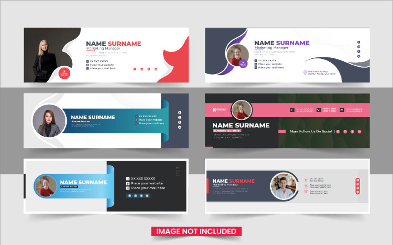 Modern Email Signature Pack - Corporate Identity Template