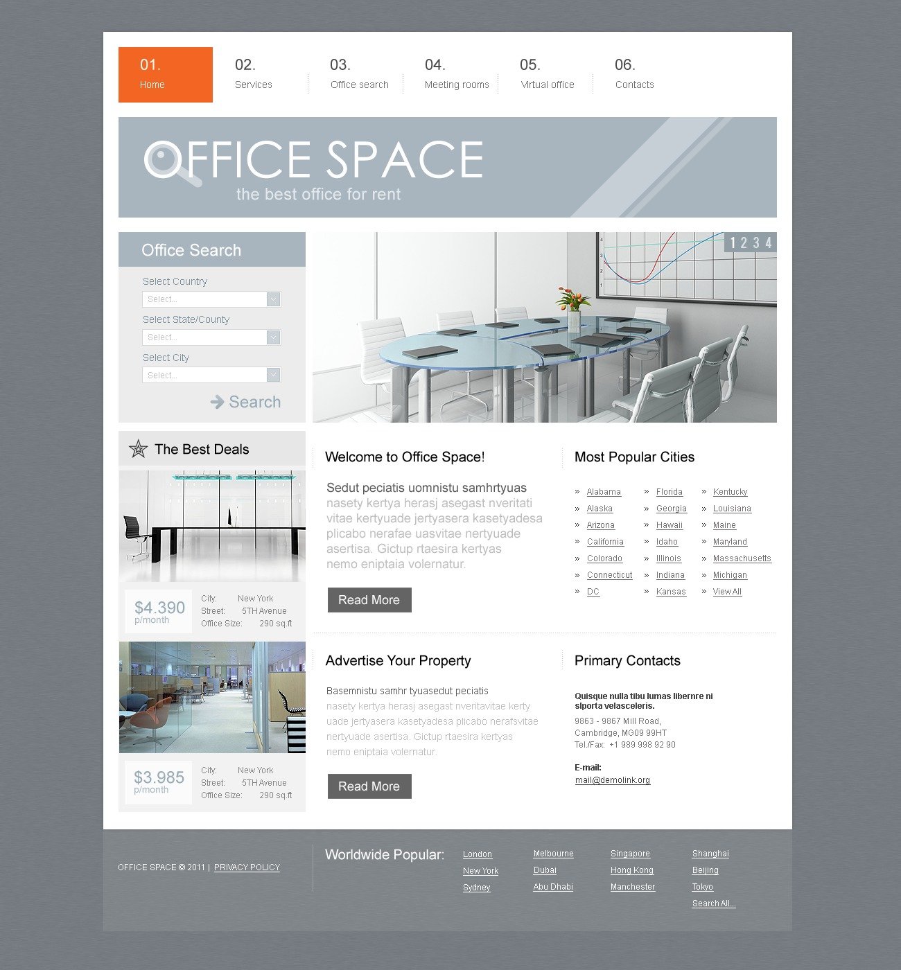 Office Website Template #33144