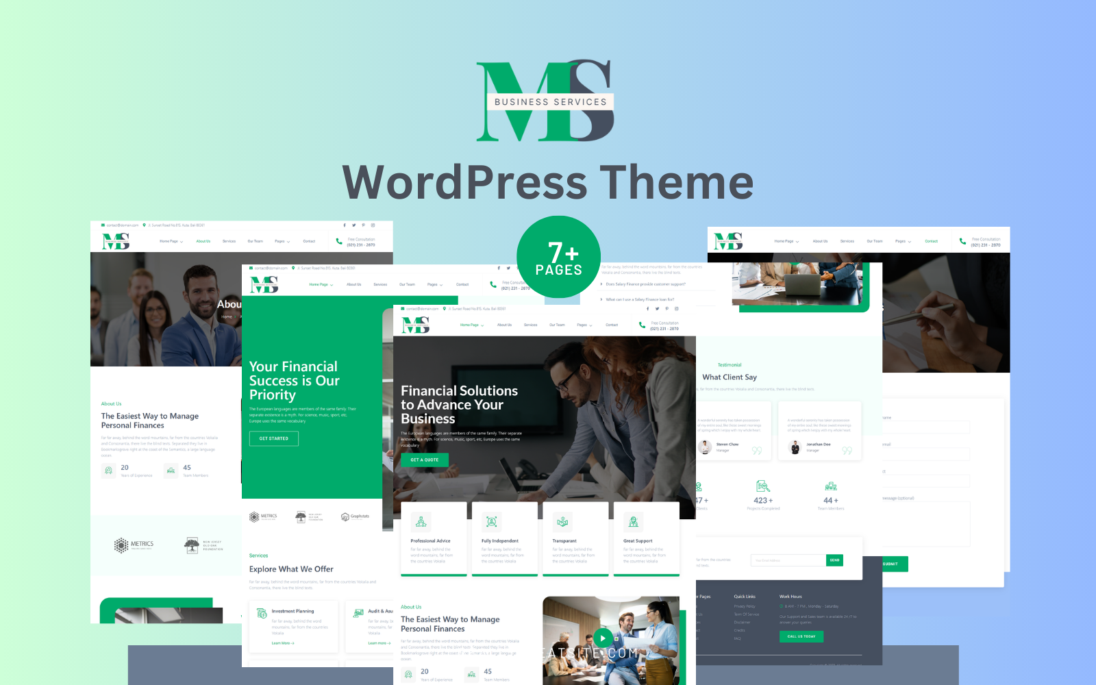 MS Business Services - Business & Finance WP Theme