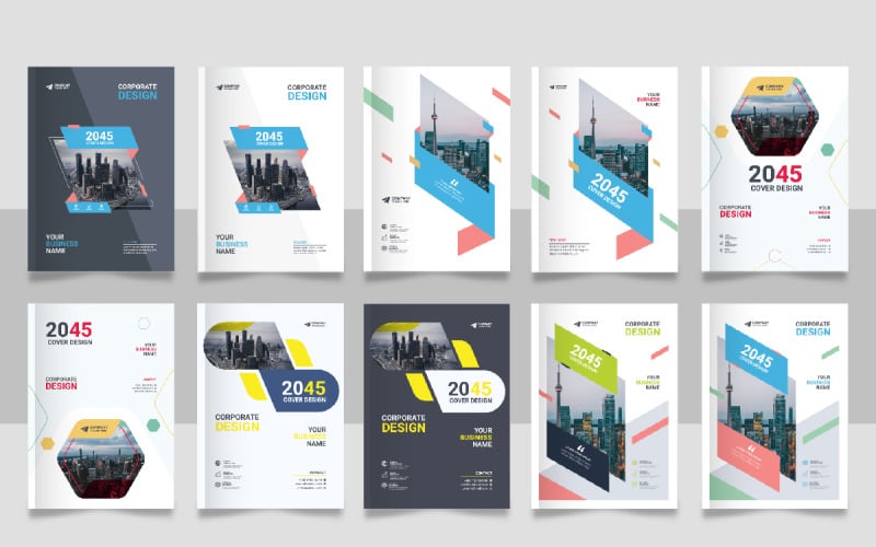 Company profile brochure cover template layout Corporate Identity