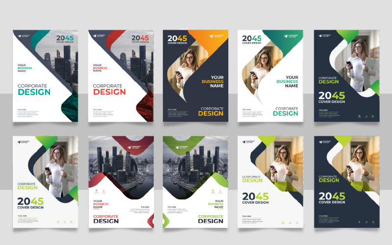 Corporate Book Cover Design Template Corporate Identity