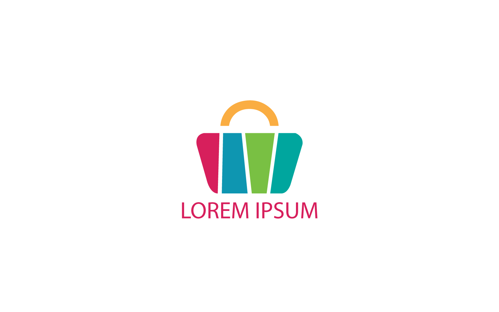 Design moderno e minimale del logo dello shopping