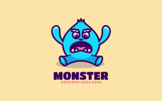 Monster Mascot Cartoon Logo Template