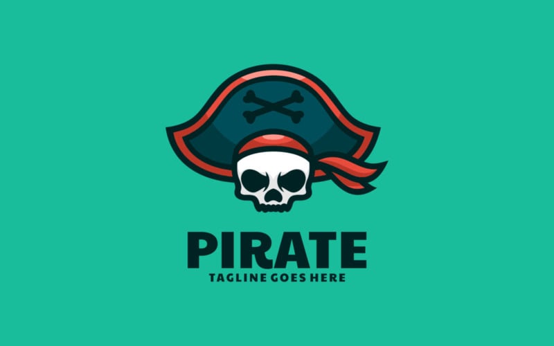 Pirate Simple Mascot Logo Style Logo Template