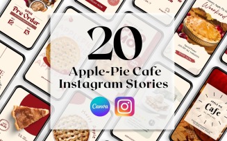 Apple Pie Cafe Instagram Stories | Instagram Story template Canva