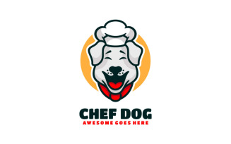 Chef Dog Mascot Cartoon Logo