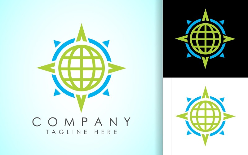 Coastal Logo, Compass Logo Concept2 Logo Template