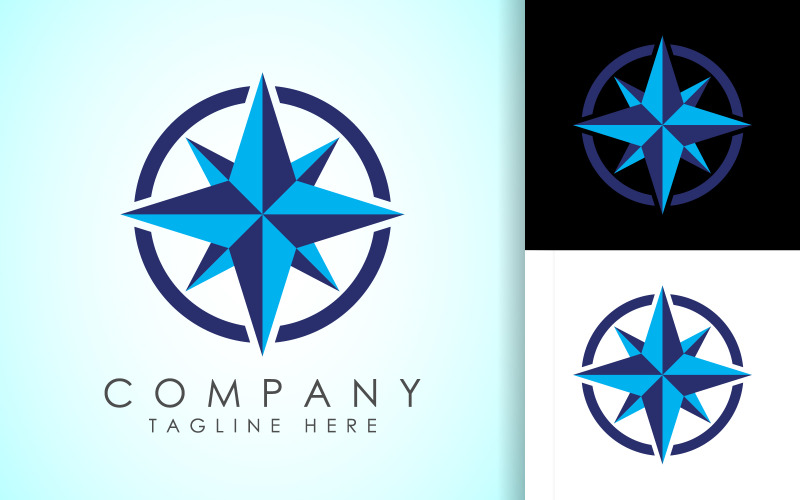 Coastal Logo, Compass Logo Concept9 Logo Template