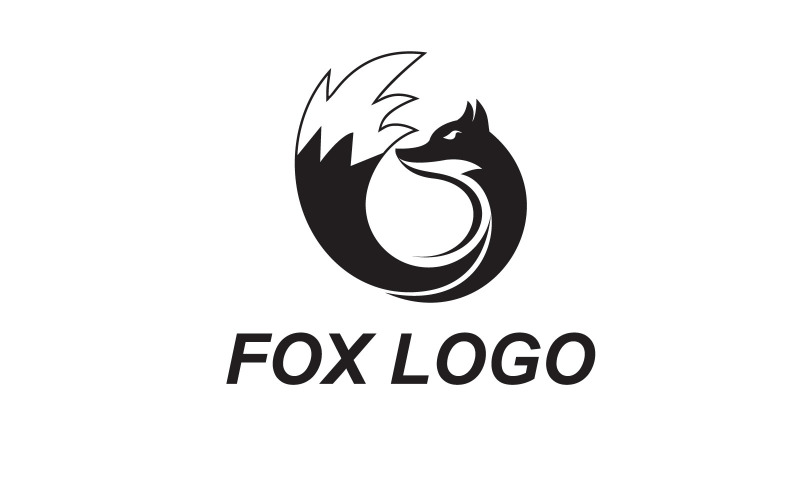 fox Black Logo Modern Minimalis Logo Template