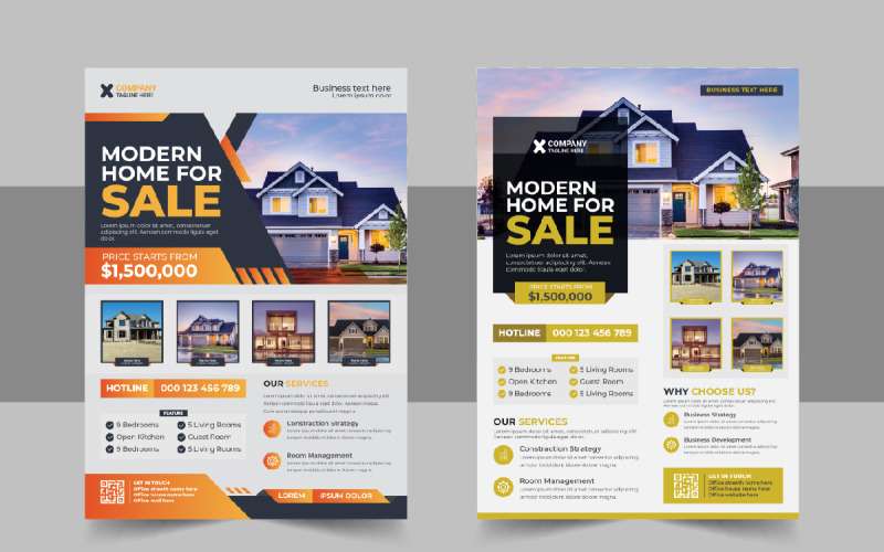 Modern Real Estate Property Flyer Template Corporate Identity