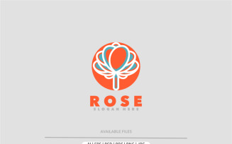 Rose luxury simple logo template