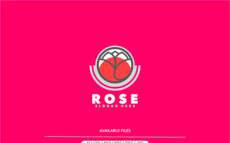 Rose simple luxury logo design