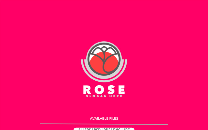 Rose simple luxury logo design Logo Template