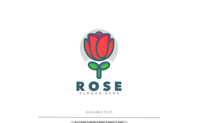 Rose unique logo design template Logo Template