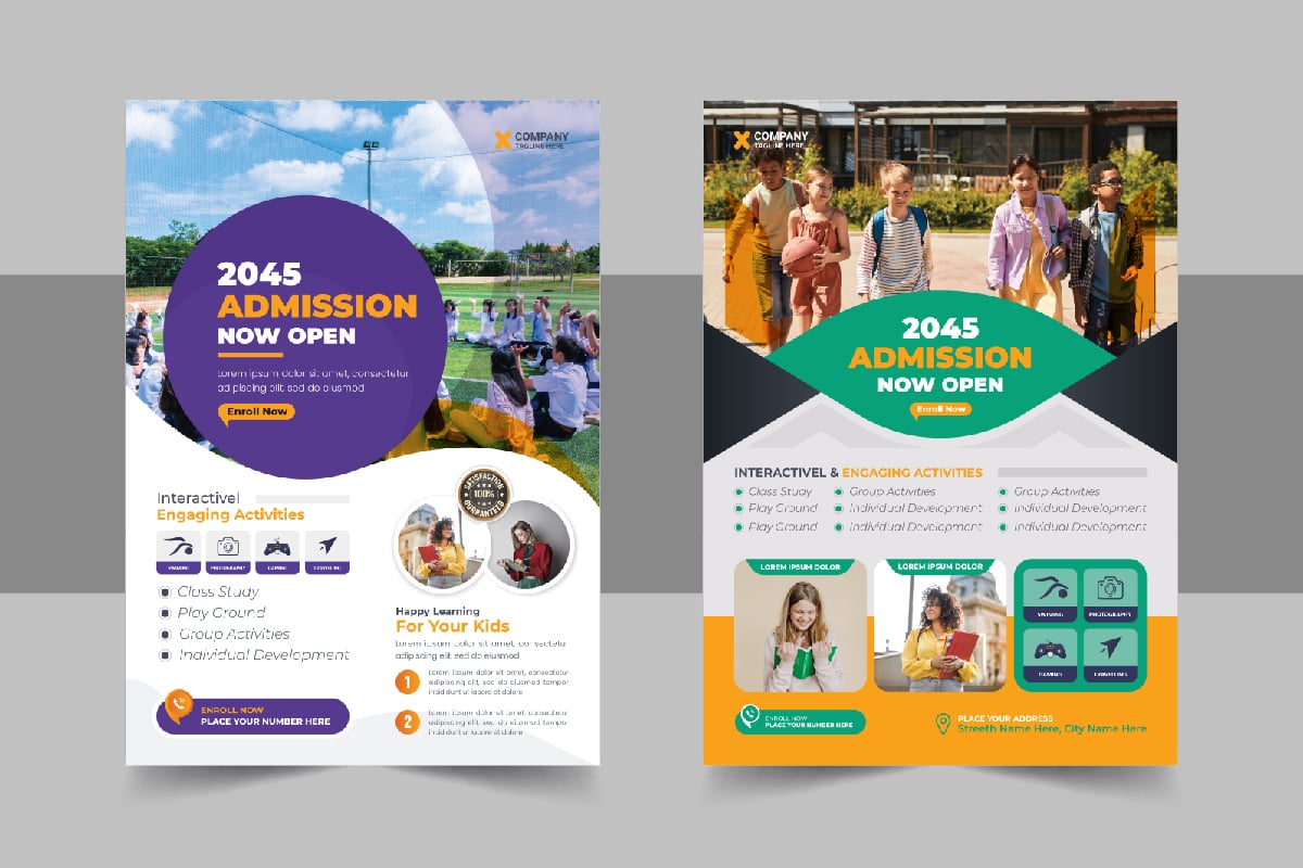 Template #331237 Admission Flyer Webdesign Template - Logo template Preview