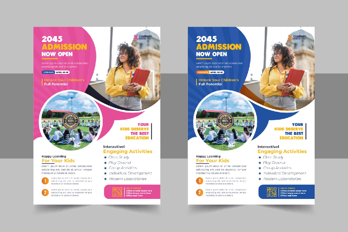 Template #331244 Admission Flyer Webdesign Template - Logo template Preview