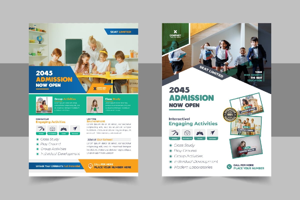 Template #331245 Admission Flyer Webdesign Template - Logo template Preview