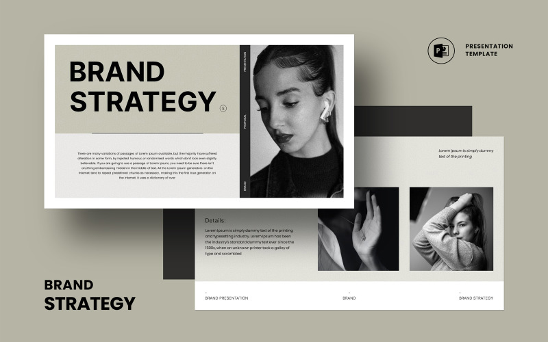 Clean Brand Strategy Presentation PowerPoint Template