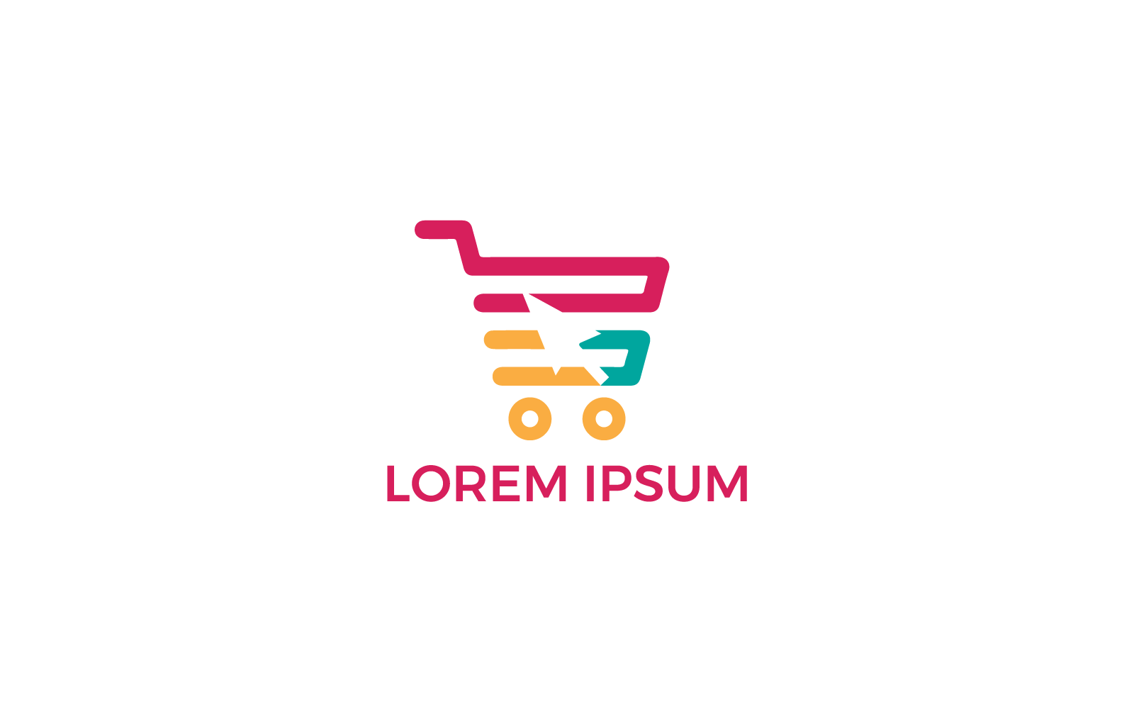 Creatief modern online winkelen logo-ontwerp