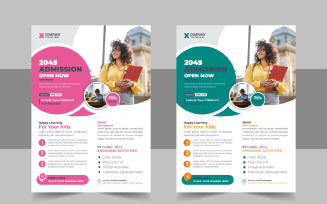 Creative School Admission Flyer Or Back To School Poster Template Design Layout